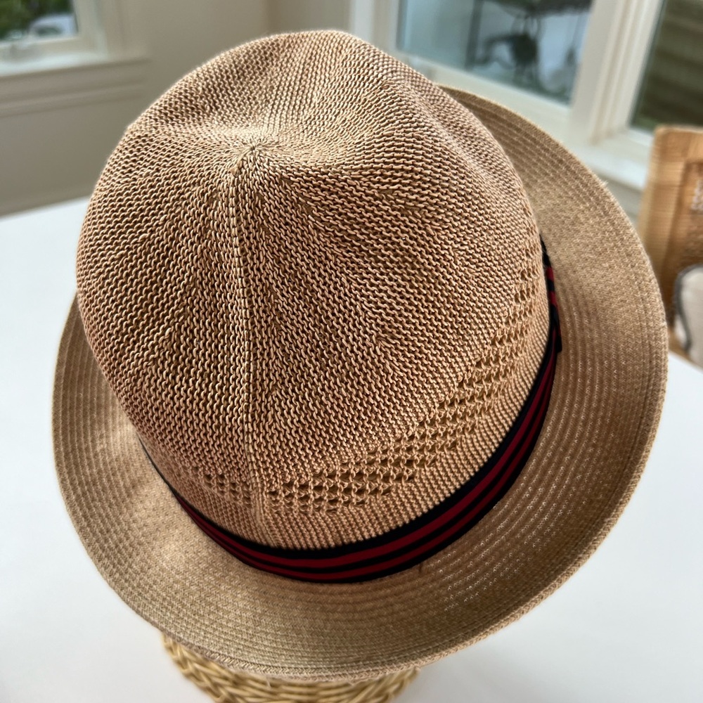Bailey Of Hollywood Tan and Black Fedora Hat - Picture 4 of 9